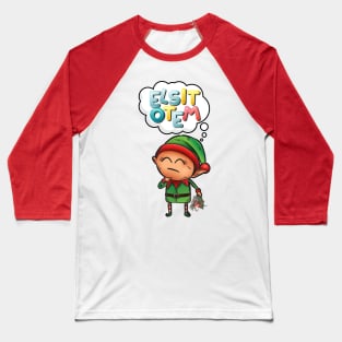 CHRISTMAS KAWAII ELF: Mistletoe Anagram Solver Baseball T-Shirt